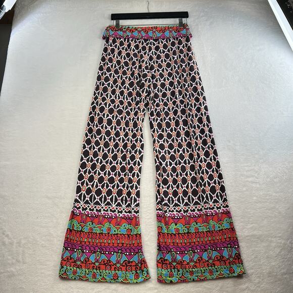 Trina Turk S Venice Beach Wide Leg Pants Fold Over Waist Resort Beachy Vacation - Picture 6 of 13